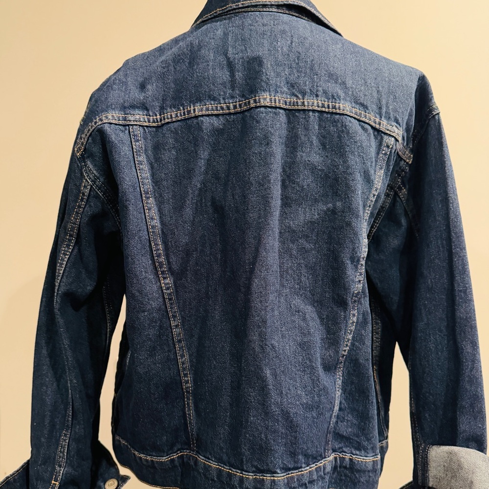 Old Navy Dark Wash Denim Jacket Women’s Medium - Picture 3 of 5